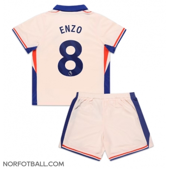 Billige Fotballdrakt Chelsea Enzo Fernandez #8 Replika Bortedraktsett Barn 2024-25 Kortermet (med bukser)